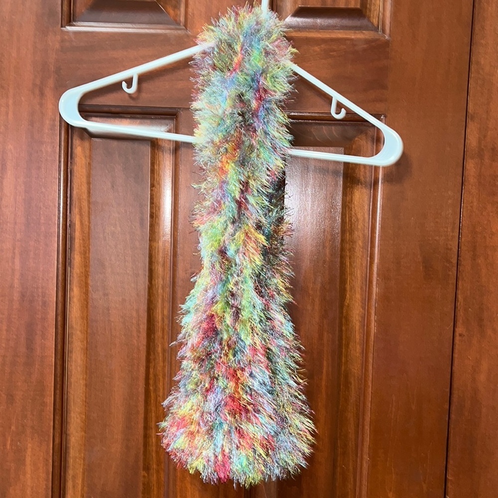 Hand Knit Rainbow Scarf